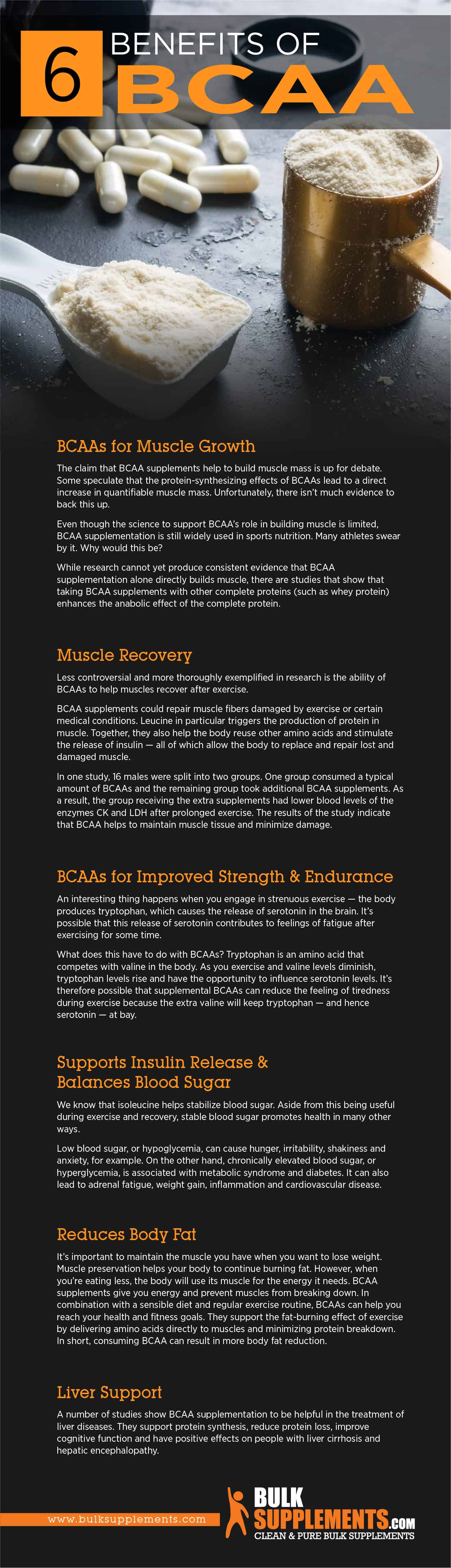 Benefits of BCAA supplements