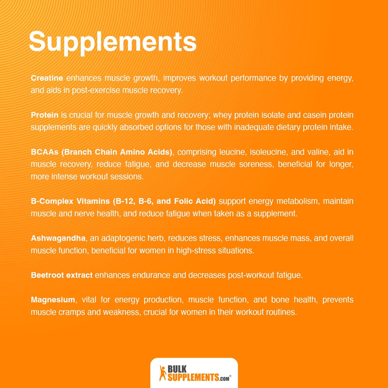 supplements for women working out